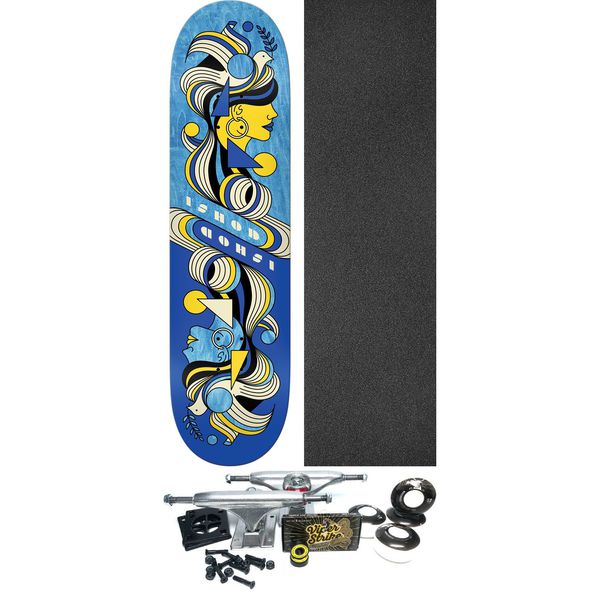 Real Skateboards Ishod Wair Fowls Blue Skateboard Deck Twin Tail - 8" x 31.5" - Complete Skateboard Bundle